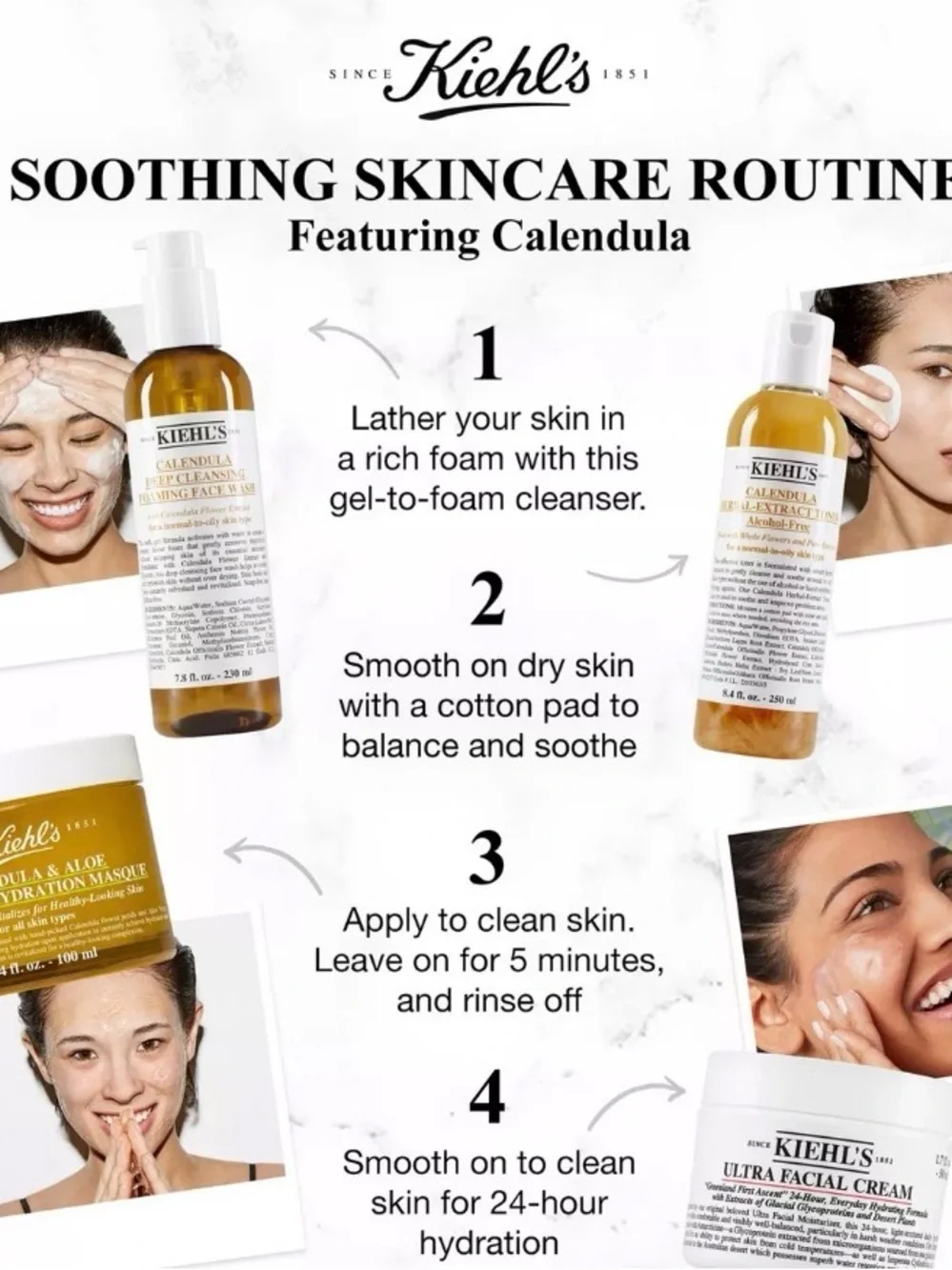 Kiehl’s Calendula Deep Cleansing Foaming Face Wash 7.8oz